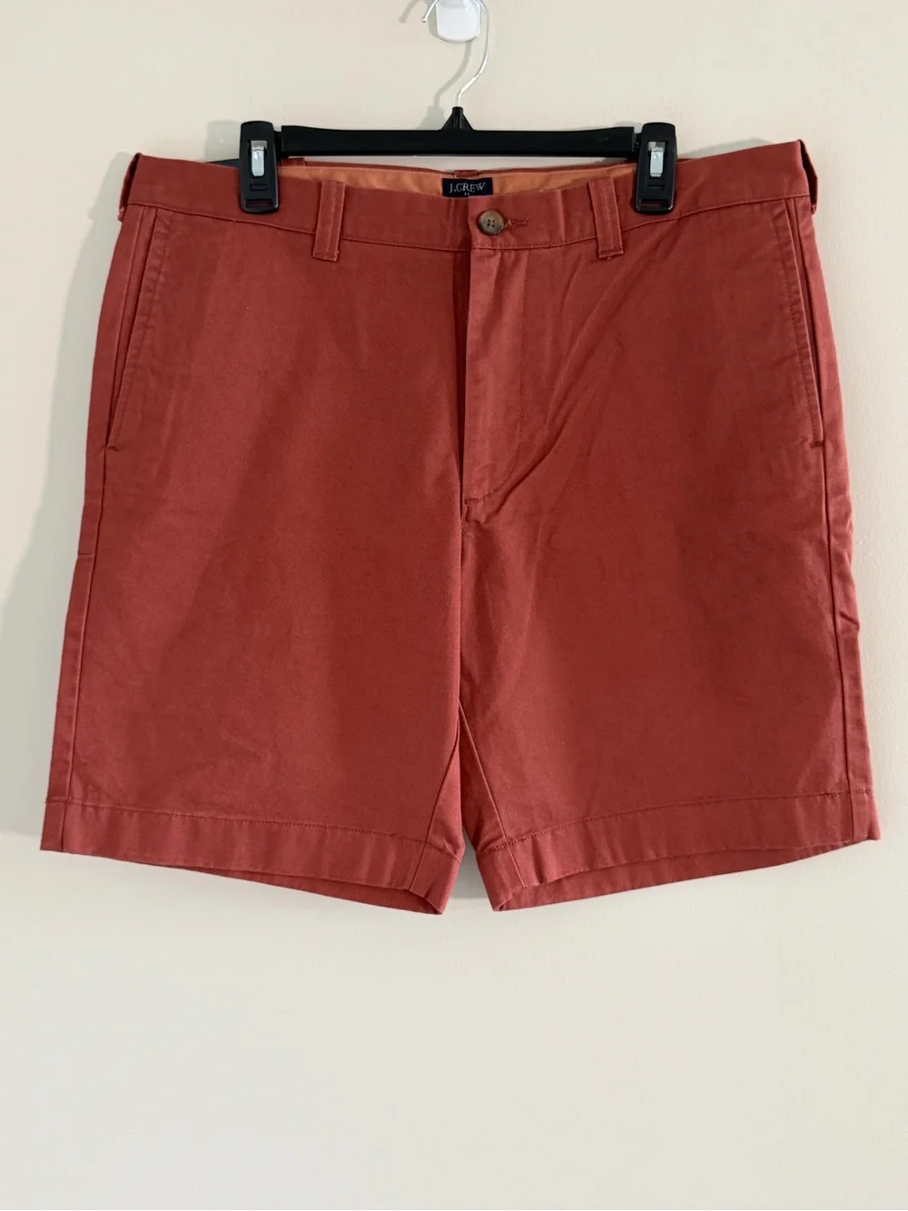 NWT J Crew Chino Shorts Mens 35 Rust Red 9” Inseam Preppy Classic Golf Cotton